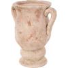 image:imageDeco 79 Ceramic Decorative Vase Antique Style Distressed Centerpiece Vase with Handles Flower Vase for Home Decoration 14 x 11 x 18 CreamPink