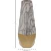 image:imageDeco 79 Ceramic Decorative Vase Faux Marble Centerpiece Vase with Gold Base Flower Vase for Home Decoration 7 x 7 x 18 Gold