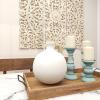 image:imageDeco 79 Ceramic Decorative Vase Jug Inspired Centerpiece Vase with Rattan Wrapped Handle Flower Vase for Home Decoration 9 x 9 x 11 White