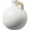 image:imageDeco 79 Ceramic Decorative Vase Jug Inspired Centerpiece Vase with Rattan Wrapped Handle Flower Vase for Home Decoration 9 x 9 x 11 White