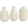 image:imageDeco 79 Ceramic Decorative Vase Minimalistic Centerpiece Vases with Varying Shapes Set of 3 Flower Vases for Home Decoration 5 W 8 H CreamCream