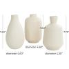image:imageDeco 79 Ceramic Decorative Vase Minimalistic Centerpiece Vases with Varying Shapes Set of 3 Flower Vases for Home Decoration 5 W 8 H CreamCream