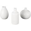 image:imageDeco 79 Ceramic Decorative Vase Minimalistic Centerpiece Vases with Varying Shapes Set of 3 Flower Vases for Home Decoration 5 W 8 H CreamWhite