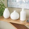 image:imageDeco 79 Ceramic Decorative Vase Minimalistic Centerpiece Vases with Varying Shapes Set of 3 Flower Vases for Home Decoration 5 W 8 H CreamWhite