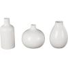 image:imageDeco 79 Ceramic Decorative Vase Minimalistic Centerpiece Vases with Varying Shapes Set of 3 Flower Vases for Home Decoration 5 W 8 H CreamWhite