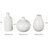 image:imageDeco 79 Ceramic Decorative Vase Minimalistic Centerpiece Vases with Varying Shapes Set of 3 Flower Vases for Home Decoration 5 W 8 H CreamWhite