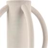 image:imageDeco 79 Ceramic Decorative Vase Textured Centerpiece Vase with 4 Handles Flower Vase for Home Decoration 7 x 7 x 15 CreamCream