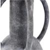 image:imageDeco 79 Ceramic Decorative Vase Textured Centerpiece Vase with 4 Handles Flower Vase for Home Decoration 7 x 7 x 15 CreamGray
