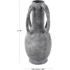 image:imageDeco 79 Ceramic Decorative Vase Textured Centerpiece Vase with 4 Handles Flower Vase for Home Decoration 7 x 7 x 15 CreamGray