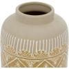 image:imageDeco 79 Ceramic Floral Handmade Decorative Vase Centerpiece Vases with Diamond Pattern Set of 2 Flower Vases for Home Decoration 9 11H Beige