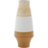 image:imageDeco 79 Ceramic Handmade Decorative Vase Centerpiece Vase with Terracotta Accents Flower Vase for Home Decoration 9 x 9 x 13 BrownBrown