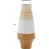 image:imageDeco 79 Ceramic Handmade Decorative Vase Centerpiece Vase with Terracotta Accents Flower Vase for Home Decoration 9 x 9 x 13 BrownBrown