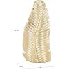 image:imageDeco 79 Ceramic Leaf Slanted Vase 14 x 4 x 15 WhiteGold