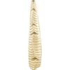 image:imageDeco 79 Ceramic Leaf Slanted Vase 14 x 4 x 15 WhiteGold