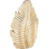 image:imageDeco 79 Ceramic Leaf Slanted Vase 14 x 4 x 15 WhiteGold