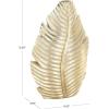 image:imageDeco 79 Ceramic Leaf Slanted Vase 14 x 4 x 15 WhiteGold