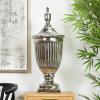 image:imageDeco 79 Ceramic Living Room Decorative Jars Tall Fluted Urn Decorative Container with Lid Jar with Lid 10 x 10 x 26 WhiteSilver