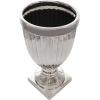 image:imageDeco 79 Ceramic Living Room Decorative Jars Tall Fluted Urn Decorative Container with Lid Jar with Lid 10 x 10 x 26 WhiteSilver