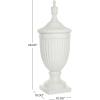 image:imageDeco 79 Ceramic Living Room Decorative Jars Tall Fluted Urn Decorative Container with Lid Jar with Lid 10 x 10 x 26 WhiteWhite