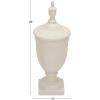 image:imageDeco 79 Ceramic Living Room Decorative Jars Tall Fluted Urn Decorative Container with Lid Jar with Lid 10 x 10 x 26 WhiteWhite