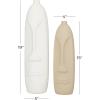 image:imageDeco 79 Ceramic Tribal Decorative Vase Easter Island Head Centerpiece Vases Set of 2 Flower Vases for Home Decoration 19 15H BeigeBeige