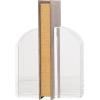 image:imageDeco 79 Crystal Geometric Decorative Bookends Arched Non Skid Bookends Set of 2 Office Bookends3 W 6 H ClearClear