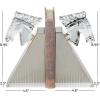 image:imageDeco 79 Crystal Geometric Decorative Bookends Arched Non Skid Bookends Set of 2 Office Bookends3 W 6 H ClearClear