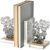 image:imageDeco 79 Crystal Geometric Decorative Bookends Arched Non Skid Bookends Set of 2 Office Bookends3 W 6 H ClearClear