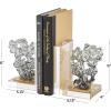 image:imageDeco 79 Crystal Geometric Decorative Bookends Arched Non Skid Bookends Set of 2 Office Bookends3 W 6 H ClearClear