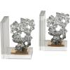 image:imageDeco 79 Crystal Geometric Decorative Bookends Arched Non Skid Bookends Set of 2 Office Bookends3 W 6 H ClearClear