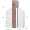 image:imageDeco 79 Crystal Geometric Decorative Bookends Arched Non Skid Bookends Set of 2 Office Bookends3 W 6 H ClearClear