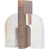 image:imageDeco 79 Crystal Geometric Decorative Bookends Arched Non Skid Bookends Set of 2 Office Bookends3 W 6 H ClearClear