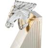 image:imageDeco 79 Crystal Geometric Decorative Bookends Arched Non Skid Bookends Set of 2 Office Bookends3 W 6 H ClearClear