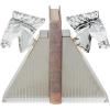 image:imageDeco 79 Crystal Geometric Decorative Bookends Arched Non Skid Bookends Set of 2 Office Bookends3 W 6 H ClearClear