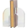 image:imageDeco 79 Crystal Geometric Decorative Bookends Arched Non Skid Bookends Set of 2 Office Bookends3 W 6 H ClearClear