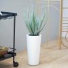 image:imageDeco 79 Faux Foliage Aloe Vera Artificial Plant with Realistic Leaves and White Fiberglass Pot 15 x 14 x 34 GreenGreen