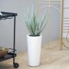 image:imageDeco 79 Faux Foliage Aloe Vera Artificial Plant with Realistic Leaves and White Fiberglass Pot 15 x 14 x 34 GreenGreen
