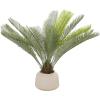 image:imageDeco 79 Faux Foliage Sago Palm Artificial Plant with Pink Ceramic Pot 37 x 39 x 36 Green