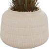 image:imageDeco 79 Faux Foliage Sago Palm Artificial Plant with Pink Ceramic Pot 37 x 39 x 36 Green
