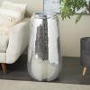 image:imageDeco 79 Fiberglass Decorative Vase Mosaic Floor Centerpiece Vase with Blue Interior Flower Vase for Home Decoration 16 x 16 x 30 SilverSilver