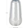 image:imageDeco 79 Fiberglass Decorative Vase Mosaic Floor Centerpiece Vase with Blue Interior Flower Vase for Home Decoration 16 x 16 x 30 SilverSilver