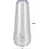 image:imageDeco 79 Fiberglass Decorative Vase Mosaic Floor Centerpiece Vase with Blue Interior Flower Vase for Home Decoration 16 x 16 x 30 SilverSilver
