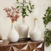 image:imageDeco 79 Glass Decorative Vase Centerpiece Vases with Gold Rim Set of 3 Flower Vases for Home Decoration 13 14 13H White