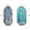image:imageDeco 79 Glass Handmade Decorative Vase Blown Centerpiece Vases Set of 2 Flower Vases for Home Decoration 12 11H Blue