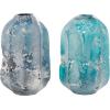 image:imageDeco 79 Glass Handmade Decorative Vase Blown Centerpiece Vases Set of 2 Flower Vases for Home Decoration 12 11H Blue