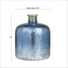 image:imageDeco 79 Glass Handmade Decorative Vase Centerpiece Vase with Gold Rim Flower Vase for Home Decoration 10 x 10 x 14 BlueBlue