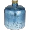 image:imageDeco 79 Glass Handmade Decorative Vase Centerpiece Vase with Gold Rim Flower Vase for Home Decoration 10 x 10 x 14 BlueBlue