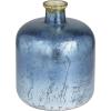 image:imageDeco 79 Glass Handmade Decorative Vase Centerpiece Vase with Gold Rim Flower Vase for Home Decoration 10 x 10 x 14 BlueBlue