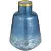 image:imageDeco 79 Glass Handmade Decorative Vase Centerpiece Vase with Gold Rim Flower Vase for Home Decoration 10 x 10 x 14 BlueBlue