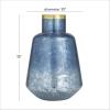 image:imageDeco 79 Glass Handmade Decorative Vase Centerpiece Vase with Gold Rim Flower Vase for Home Decoration 10 x 10 x 14 BlueBlue